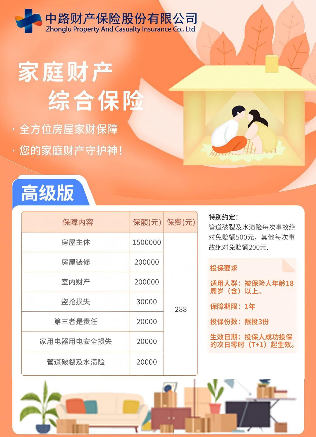 家庭财产综合保险高级版